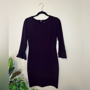 Tommy Hilfiger Dark Purple Long Sleeve Dress